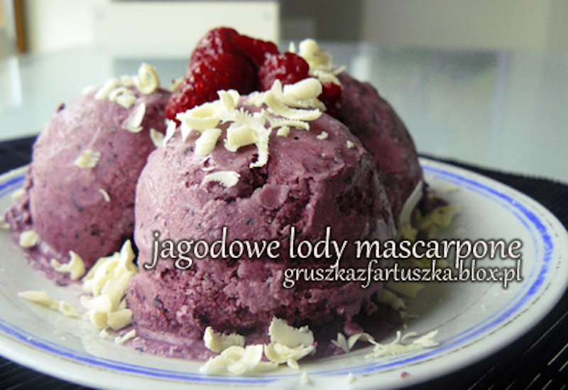 jagodowe lody mascarpone